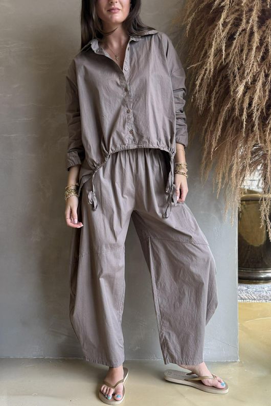 Paloma French Tuck Shirt Earth